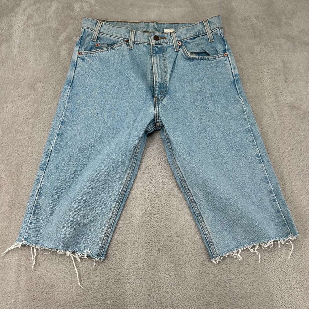 Vintage Levis 505 Chopped Pants Cutoff Mens 33 Light Blue Preowned